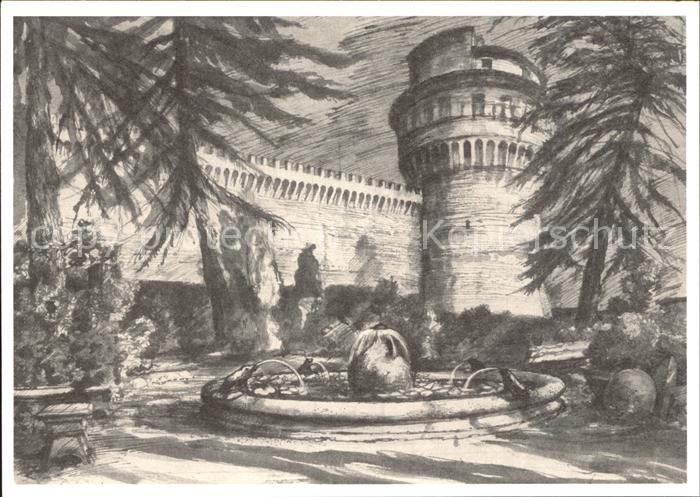 Vatikan Citta del Vaticano Torre S Giovanni Zeichnung