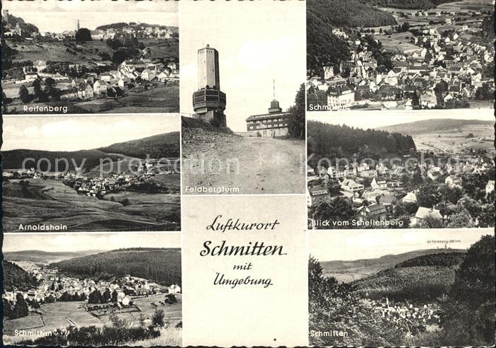Schmitten Taunus Totalansicht mit Reifenberg Arnoldshain Feldbergturm