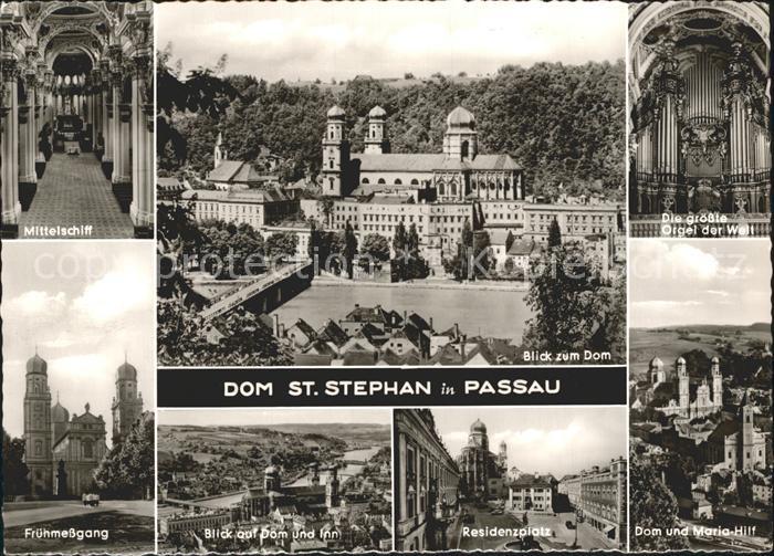PAssAU Bayern St Stephans Dom Mittelschiff Orgel Fruehmessgang Dom und Inn Resid