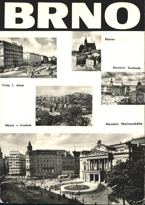 Brno Bruenn Trida 1 maje Petrov Namesti Svobody Mesto s hradem Namesti Malinovsk