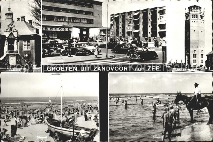 Zandvoort Holland Raadhuis Strandpartie Reiter Strandweg Uitzichttoren