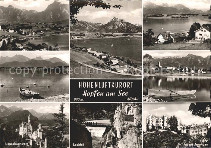 Hopfen See Teilansichten Bootspartie Neuschwanstein Lechfall Hohenschwangau