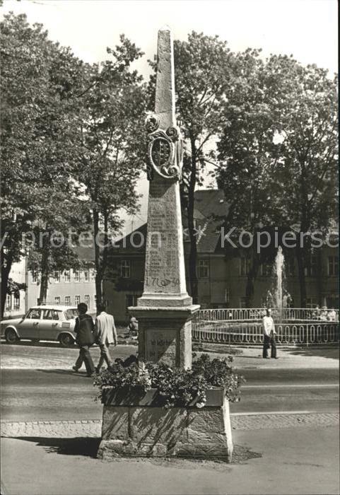 Oberwiesenthal Erzgebirge Postmeilens?ule am Markt