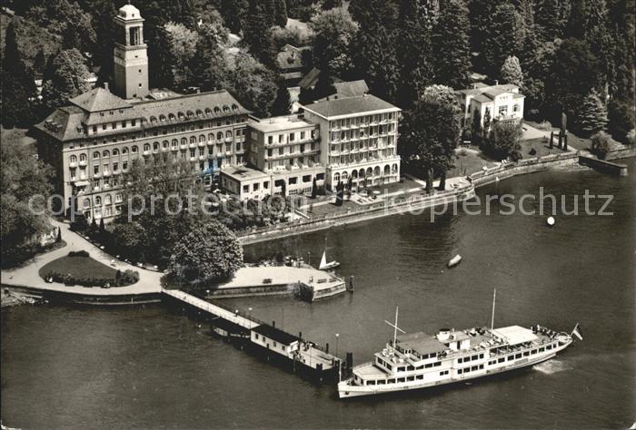 Lindau Bodensee Hotel Bad Schachen Fahrgastschiff Fliegeraufnahme
