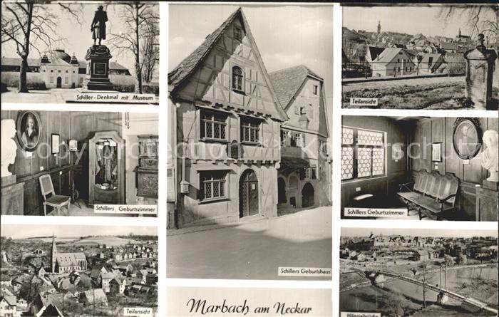 Marbach Neckar Schiller Denkmal Museum Geburtszimmer Geburtshaus