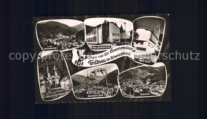 Todtnau Schwarzwald BW Evangelische Katholische Kirche Gewerbeschule