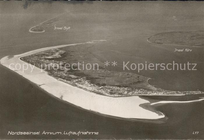 Amrum Fliegeraufnahme Insel Sylt Insel Foehr