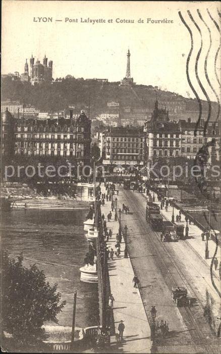 Lyon France Pont Lafayette Coteau Fourviere