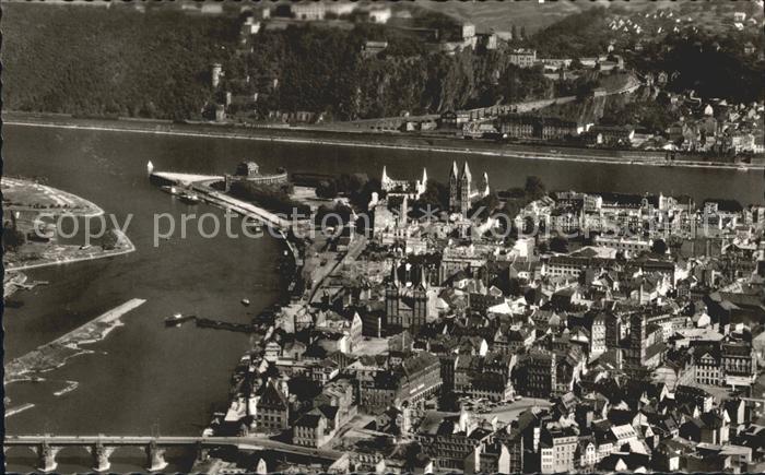 Koblenz Rhein Ehrenbreitstein Fliegeraufnahme