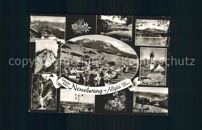 Nesselwang Allgaeu Bayern Sportheim Boeck Alpspitze Wasserfall Zugspitze