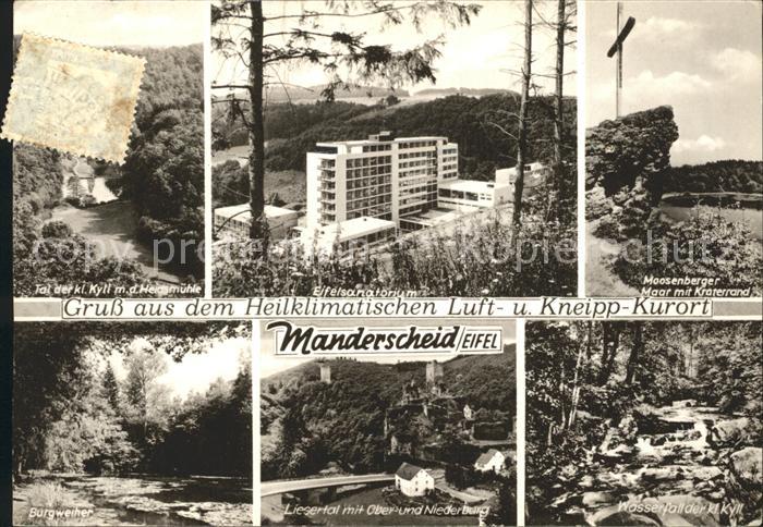 Manderscheid Eifel Moosenberger Maar Wasserfall kl Kyll Burgweiher