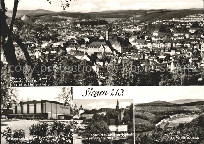 Siegen Westfalen Rathaus Nikolai Marienkirche Siegbruecke Schloss Martinikirch