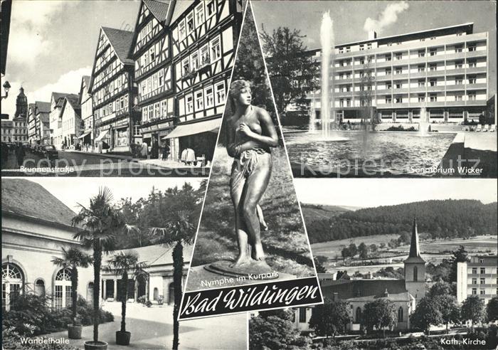 Bad Wildungen Nymphe Kurpark Sanatorium Wicker Katholische Kirche
