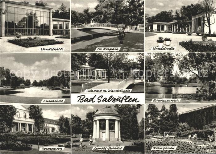 Bad Salzuflen Kurpark Wandelhalle Schwanenteich Rosengarten Leopold Sprudel