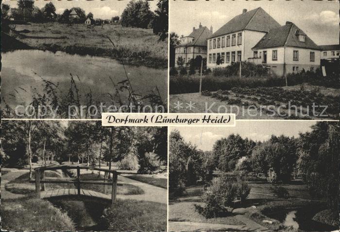 Dorfmark Teich Gebaeude