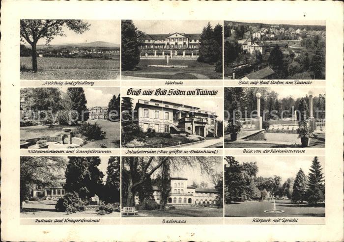 Bad Soden Taunus Altkoenig Feldberg Kurpark Badehaus Kriegerdenkmal