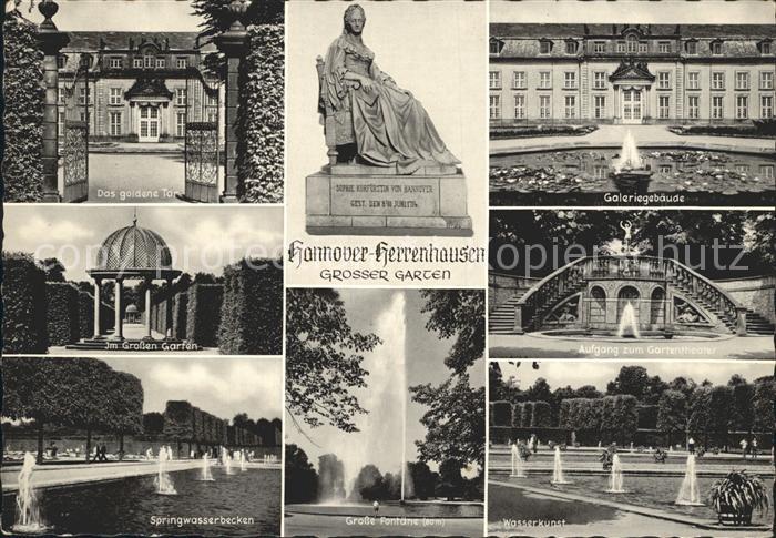 Herrenhausen Hannover Galeriegebaeude Gross Garten Springwasserbecken