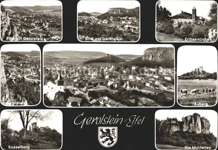 Gerolstein Rheinland-Pfalz Erloeskirche Auberg Munterley Kasselburg