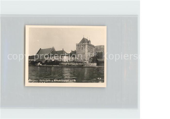 Bergen Norwegen Haakonshallen Walkendorfstaernet