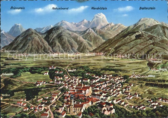 Eichenau Muenchen Bilck auf Eichenau Bruennstern Hochsalwand Wendelstein Breiten