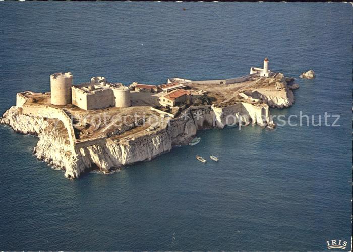 Marseille Bouches-du-Rhone Chateau d`if Fliegeraufnahme