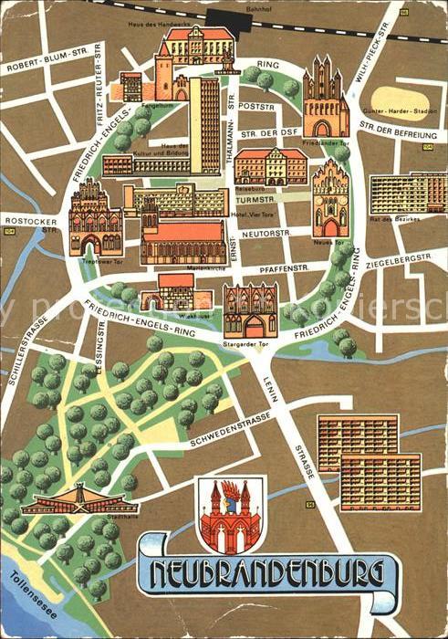 Neubrandenburg Strassenkarte