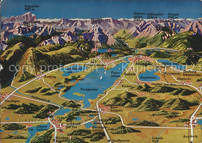 Hopfen See Karte rund um Hopfen