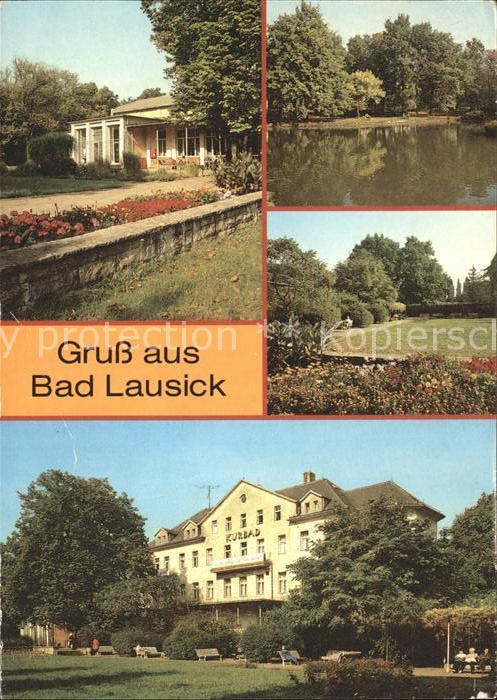Bad Lausick Kurpark Schwanenteich Kurbad