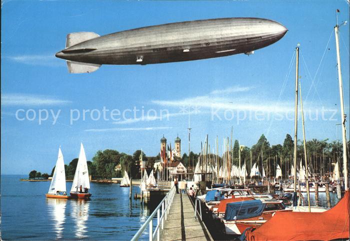 Friedrichshafen Bodensee Yachthafen Luftschiff Hindenburg- LZ- 129