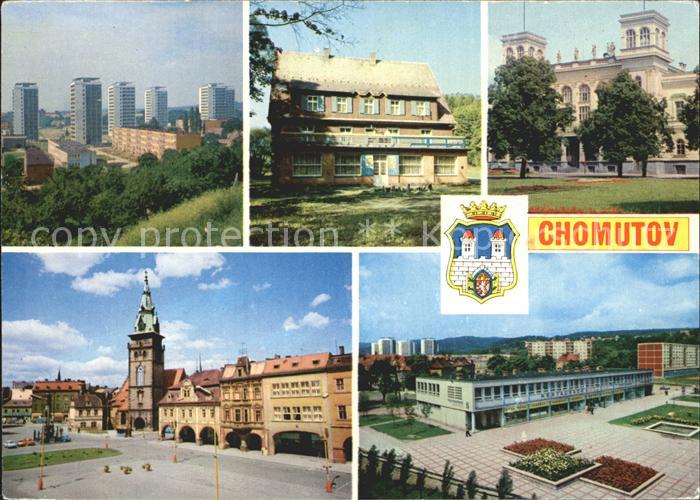 Chomutov Hochhaeuser Stadtplatz