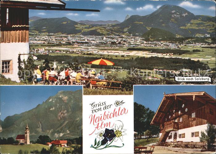 Neubichler Alm Piding Blick nach Salzburg