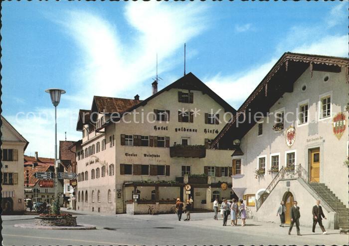 Reutte Tirol Stadtplatz Hotel Goldner Hirsch