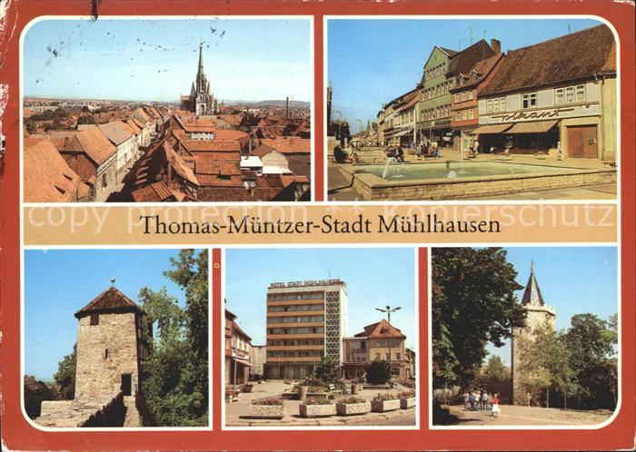 Muehlhausen Thueringen Wilhelm Pieck Platz Hospitalturm Hotel Stadt Muehlhausen
