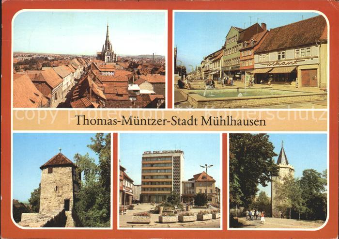 Muehlhausen Thueringen Wilhelm Pieck Platz Hospitalturm Ragenturm