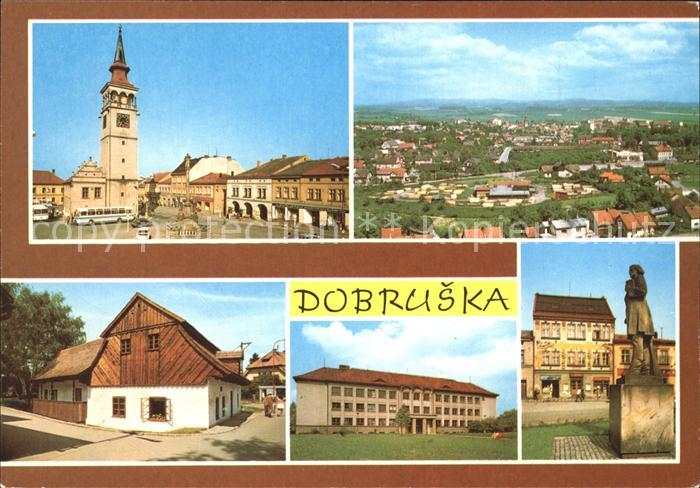 Dobruska Gutenfeld Namesti Celkony pohled Rodny domek Gymnasium