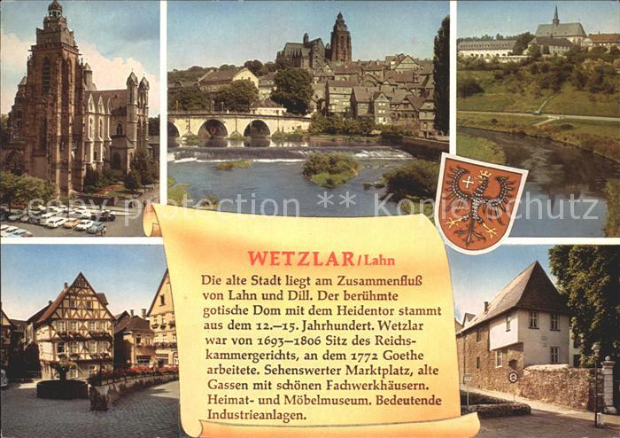 WETZLAR Lahn Hessen Kathedrale Bruecke Stadtplatz