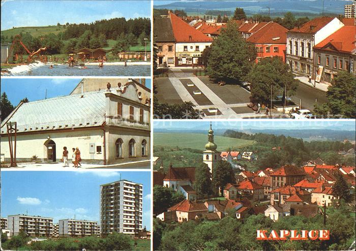 Kaplice Okres Cesky Krumlov Koupaliste Pohled radnice Sin revolucinich tradic