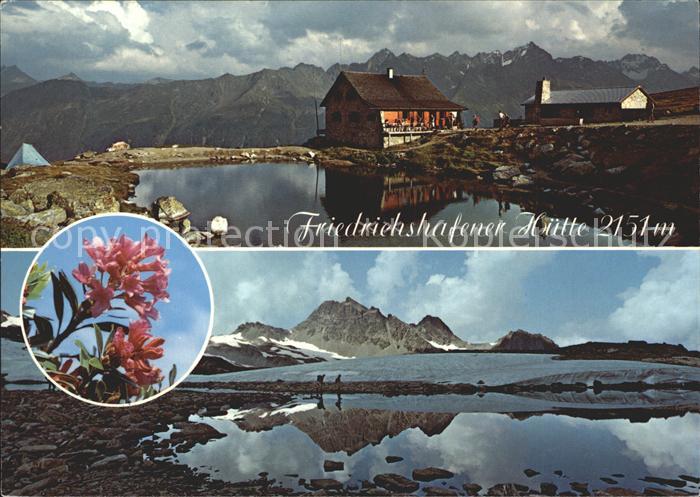 Friedrichshafener  Huette Berglerkopfgruppe Bergsee Ferwallfernerkar Muttenjoch