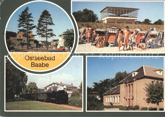 Baabe Ostseebad Ruegen Strand HO Gaststaette Inselparadies Kleinbahn Reichsbahn