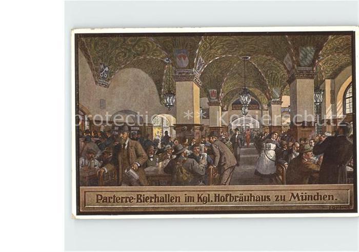 Muenchen Bayern Parterre- Bierhallen Koenigliches Hofbraeuhaus