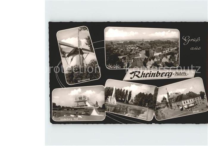 Rheinberg Teilansicht Windmuehle Underberg Bad Markt