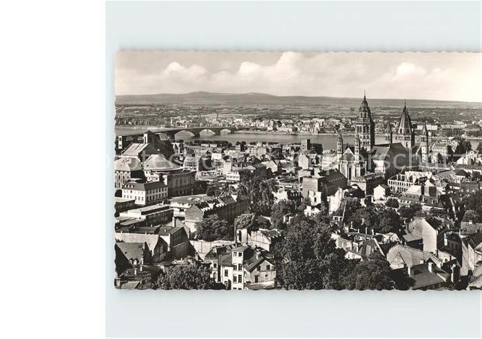Mainz Rhein Stadtuebersicht