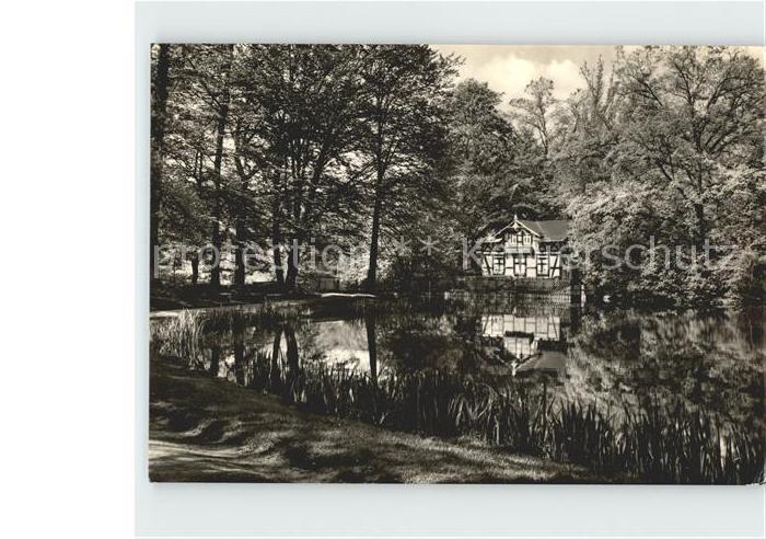 Greiz Thueringen Schwanenhaeuschen im Garten