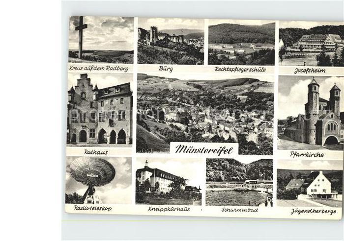 Muenstereifel Bad Pfarrkirche Rathaus Burg