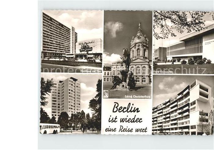 BERLIN  CITY Hochhaus am Zoo Freie Universitaet Schloss Charlottenburg