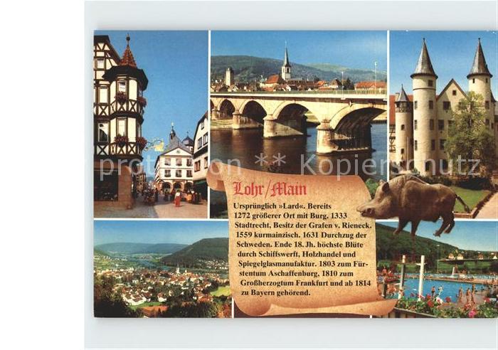 Lohr Main Bruecke Schwimmbad