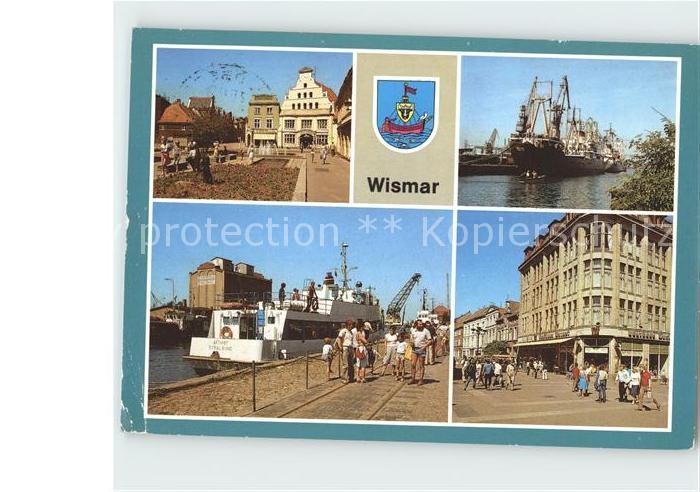 Wismar Mecklenburg Vorpommern Frachter Holzkai Loewenapotheke Stadthafen