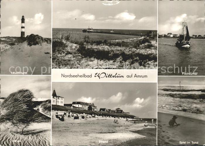 Wittduen Nordseebad Amrum Strnad Leuchtturm Fischkutter