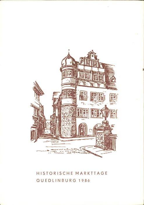 Quedlinburg Harz Historische Markttage Zeichnung