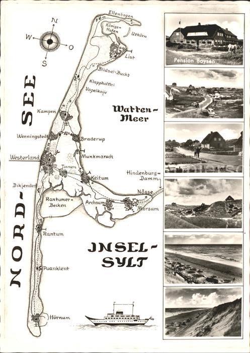 Insel Sylt Landkarte